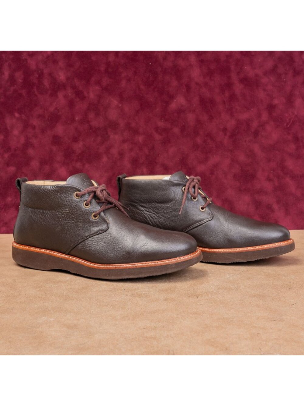 Samuel Hubbard Men Chukka Re-boot Brown Lace-up Vibram Dress Boots sz 9